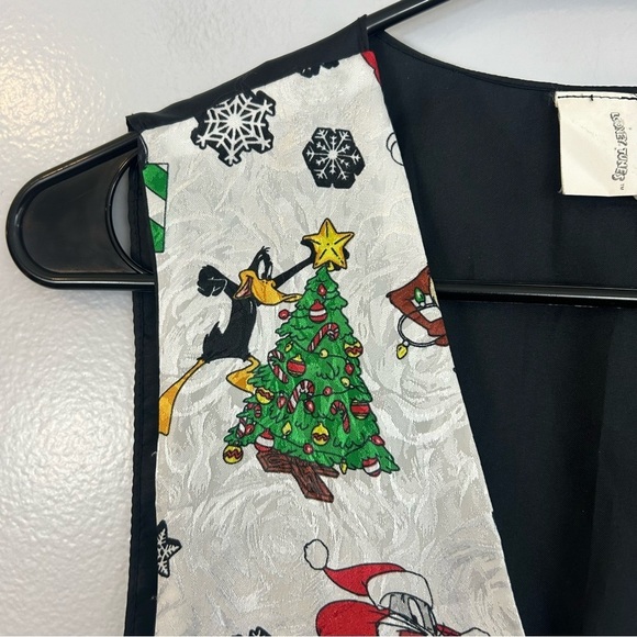 Vintage Looney Tunes Holiday Christmas Poly Vest Y2K 1993 Size Small/Medium - Picture 4 of 11